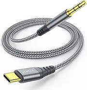 USB C to 3.5mm Audio Aux Jack Cable (4ft), Type C to 3.5mm Headphone Car Stereo Cord Compatible with iPhone 16 Pro Max 15 Pro Max, Samsung Galaxy S24 S23 S22 S21 Note 20, Pixel 4 5 XL, iPad Pro
