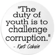 Duty Of Youth Challenge Corruption Kurt Cobain - 10 Pack Circle Stickers 3 Inch