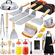 33Pcs Griddle Accessories-Grilling Accessories Kit for Blackstone, Stainless Steel Grill Sets for Outdoor Camping Barbecue, Flat Top Grill Tools for Men