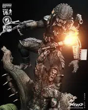 Predator & Dutch Diorama Resin Sculpture Statue Model Kit Unpainted/Unassemble