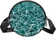 [FVQL] Round Crossbody Bag Purse Messenger Bag Shoulder Bag, water pattern