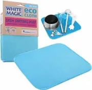 White Magic Eco Cloth Dish Drying Mat Sea Blue