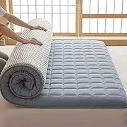 Foldable Japanese Floor Mattress,Cotton Fill Japanese Futon Tatami Mat,Roll Up Guest Sleeping Pad,Easy to Store