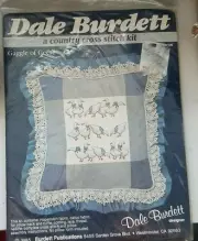 Craft Kit Dale Burdett Gaggle of Geese A Country Cross Stitch Pillow Kit 1985