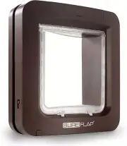 Microchip Pet Door - with RFID Collar - Brown