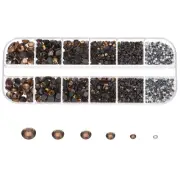 2620 Pcs Hotfix Rhinestones Crystal Glass Gem(SS6-SS30,Dark Yellow,Bright White)