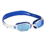 Michael Phelps Ninja Swimming Goggles White Blue Mirrored lens