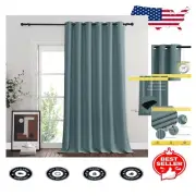 Premium Greyish Blue Thermal Blackout Curtain – 80" W x 90" L, Easy Care Grommet