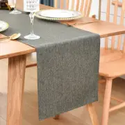 Farmhouse Table Runner Water-Resistant Faux Linen Dining Table Runners 60 Inc...