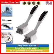 Dish Brush with Non Slip Handle Built-in Scraper, Scrub Brush for Dish, Pans,...