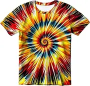 [Eitqtbea] Kids Tie Dye T-Shirt, Children Tie Dye Short Sleeve Tee Shirt for Kids