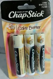 ChapStick Classic Cake Batter Flavor Lip Protectant New, set of 3