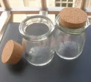 2pcs 100ml Clear 37*72mm nice look Vials Glass pudding Bottles with Corks Jars