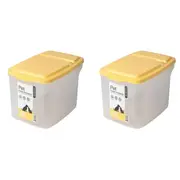 2x Locknlock 3.2L Cat/Dog Pet Flip Top Lid Food/Treats Storage Container Yellow