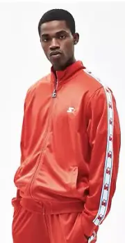 Starter Black Label Red Side Stripe Track Jacket Sz Medium NWT