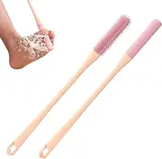 Silicone Toe Brush, Silicone Bristles Feet Brush, Long Handle Foot Scrubber In Shower, Toe Nail Brush For Deep Cleaning, Suitable For Elderly Seniors