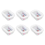 6PK Lemon & Lime Yorkshire Durable Glass Fresh Lock Food Storage Container 375ml