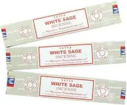 Divine Satya Nag Champa White Sage Incense Sticks - 3 Packs