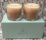 PartyLite GINGER PUMPKIN a la MODE & VANILLA Layered Jar Candles 2 BestBurn Mini