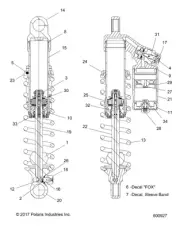 Polaris EYELET-SHAFT, Genuine OEM Part 1501336, Qty 1