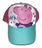 PEPPA PIG Printed BALL CAP Girl Aqua Blue and Pink