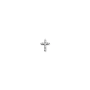 14k White Gold A Diamond cross pendant