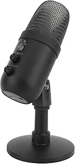 USB Gaming Microphone with RGB - Condenser Mic, Adjustable Gain, Shock Mount, Professional Sound for Streaming, Podcast, PC