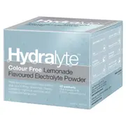 Hydralyte Electrolyte Powder Sachets Colour Free Lemonade 10 x 4.9g