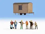 NOCH HO Scale Construction Site (building & figures)