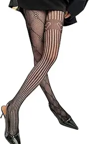 [Oxtxuzdm] Patterned Fishnet Stockings Leggings,High Waist Tights Stockings for Women,Fishnets Thigh High Stockings Pantyhose