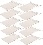 MAGICLULU 10pcs Cotton Muslin Drawstring Bags Versatile Storage for Rice Packaging Decoration present Wrapping Natural Canvas Linen Material Drawstring