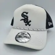 Chicago White Sox Hat New Era 9Forty Snapback Baseball Cap White Foam Trucker