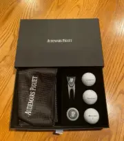 Audemars Piguet Golf Set - Towel With Clip, Marker, Divot Tool, 3 Balls - Rare!