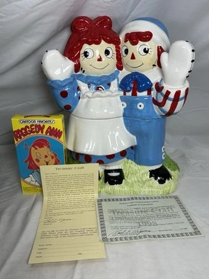 Vintage ~ (1998) ~ Raggy Ann And Andy Cookie Jar Treasure Craft Limited 1000 Pcs