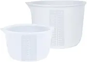 Silicone Measuring Bowl-Epoxy Resin, Fluid Art, Butter, Chocolate-Squeeze Pour Mixing-BPA Free-Large Set of 2 1000ml/36oz(4 Cups) 600ml/20oz(1 Pint)