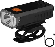 Lmyit Bikes Front Light - 65 Lumen, Waterproof, 3 Modes, USB-C Charging, Mountain & Road Bikes