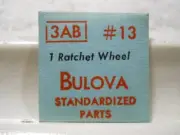 Bulova 3AB - Watch Part #13 - Ratchet Wheel - Factory Replacement / Repair