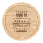 This Is What An Awesome Librarian Looks Like Round Chopping Cheese Board Funny