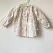 Peasant Cotton Top Girls 6 Months Confetti Boho Flower Print Patchwork Euro New