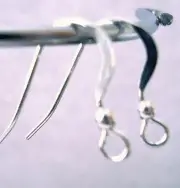 Bright solid 925 sterling silver earring hook Ear Wire bead Flatten Earwire E72