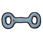 Tuffy Mega Tug Oval Interactive Play Dog Squeaker Toy Chain Link Print