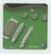 Heineken Bier COASTER - Dutch Beer - Formula One Sponser - Guitar theme ad