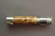 FLY ROD REEL SEAT Spalted Maple Burl 11253 Screwlock Nickel Silver 0.375" bore