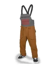 Volcom Roan Bib Overall Men's Snow Pants, Caramel, XX-Large