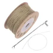 Macrame Cord Kit 1mm x 32Yards, Cotton Macrame Rope Cord, Dark Khaki