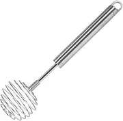 Egg Stirring Hand Push Egg Beater Egg Hand Whisk Manual Egg Whisk Hand Mixer Stainless Whisk Mixer Balloon Egg Beater Hand Beater Milk Metal Stainless Steel to Rotate Mute for Blending Whisking/1372