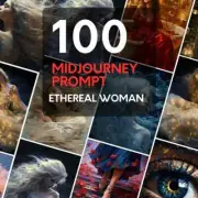 100 Ethereal Woman Art MIdjourney Prompts, Midjourney Fantasy Woman