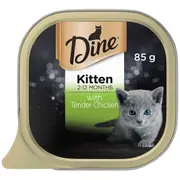 Dine Kitten Tender Chicken Wet Cat Food 85g