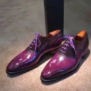 Hand Stitched Two Toned Leather Suede Wholecut Lace Up Brogue Handmade Men shoes