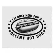 2 x 'Decent Hot Dog' Microfibre Lens / Glasses Cleaning Cloths (LC00028953)